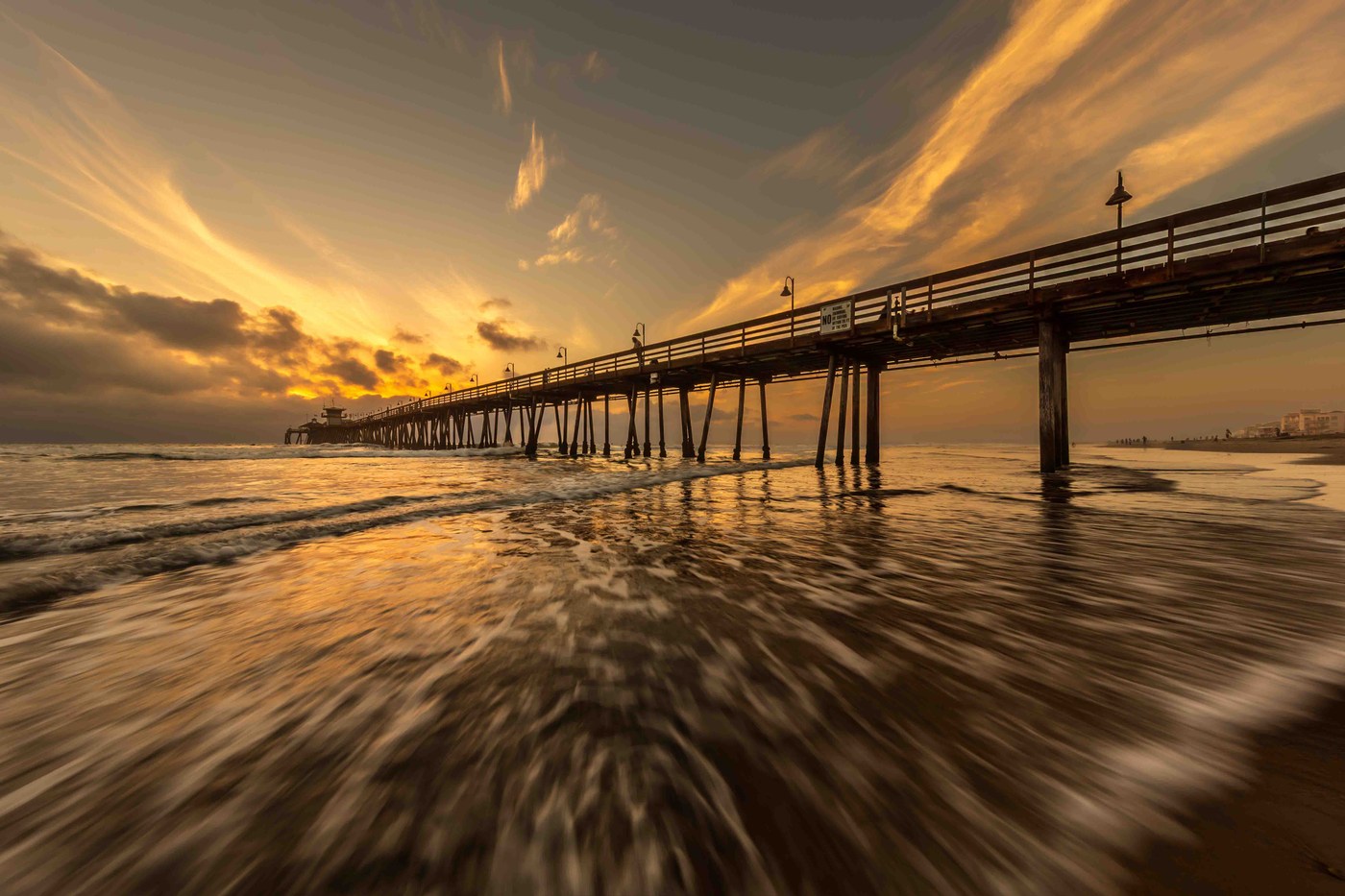 Seascape long exposure, coastal rocks