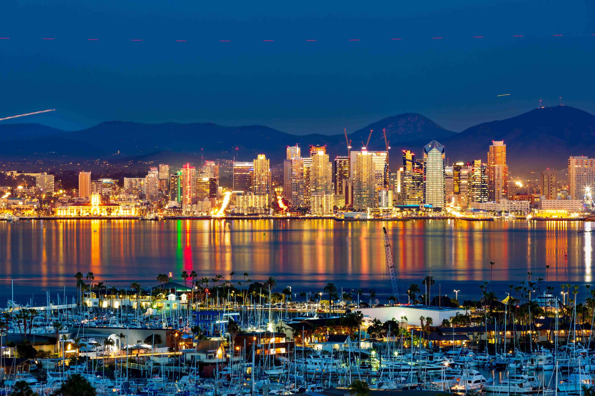 San Diego skyline at golden hour
