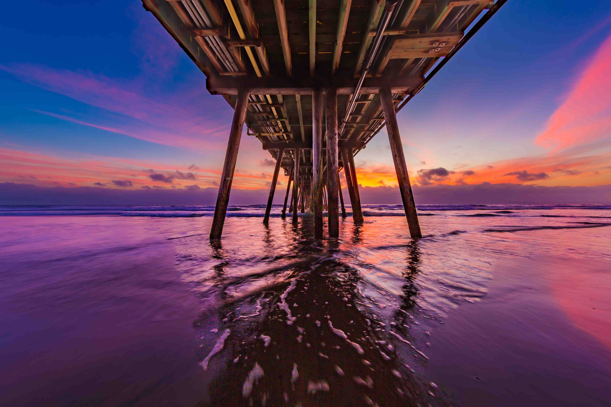 Imperial Beach Pier at dusk