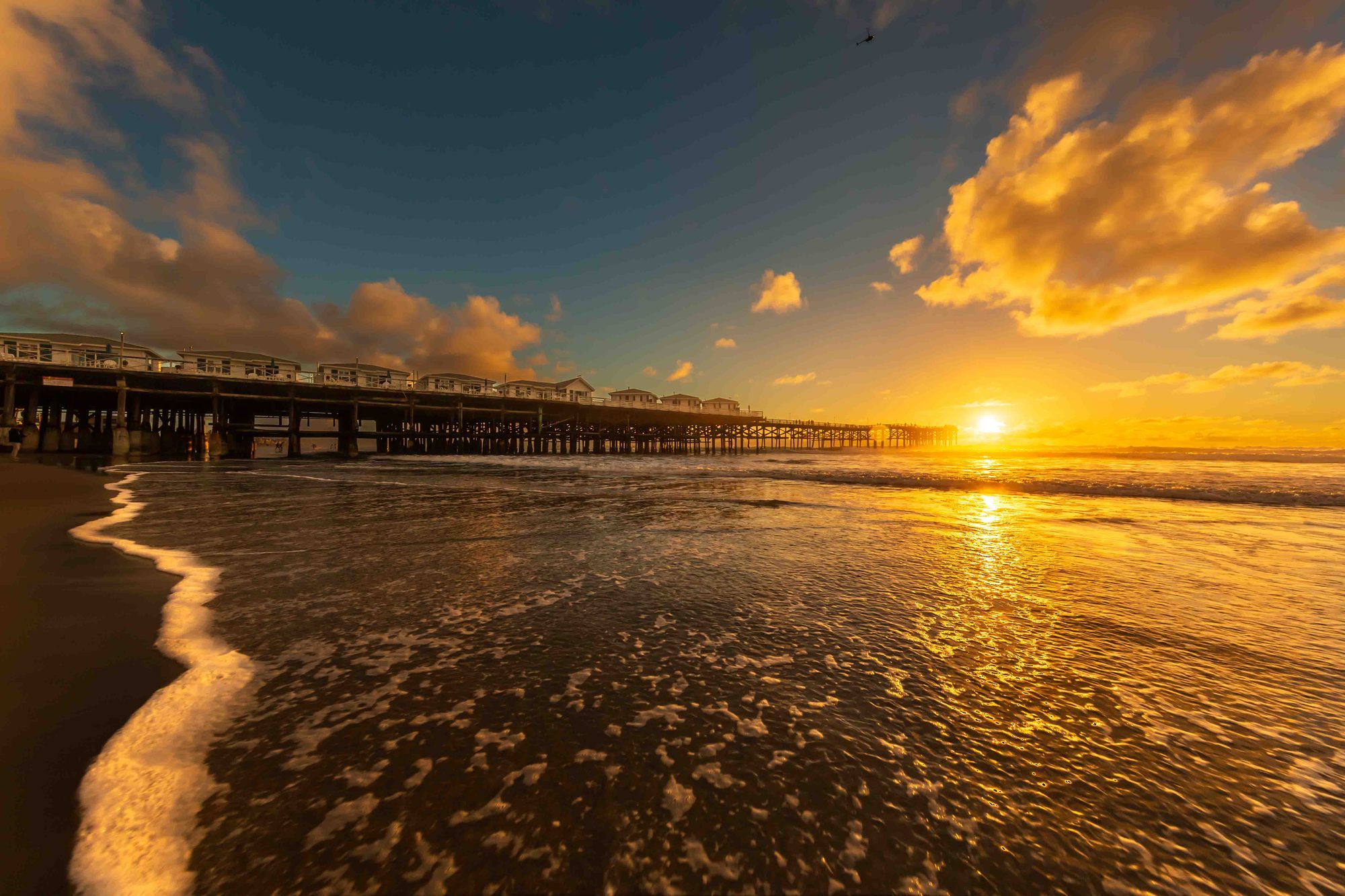 Crystal Pier at sunset, Pacific Beach